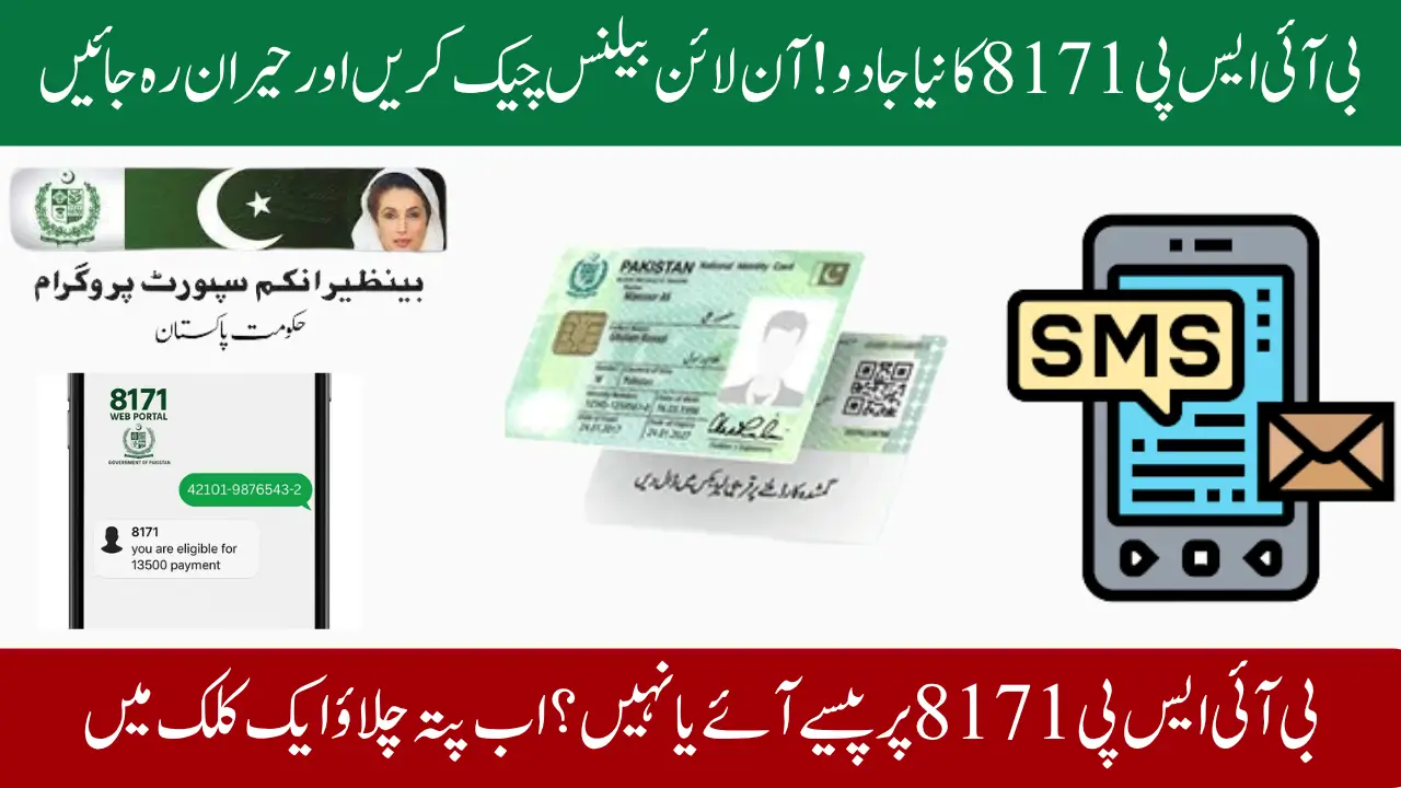 BISP 8171 Balance Check Online 2025, Easy Balance Inquiry via CNIC & SMS